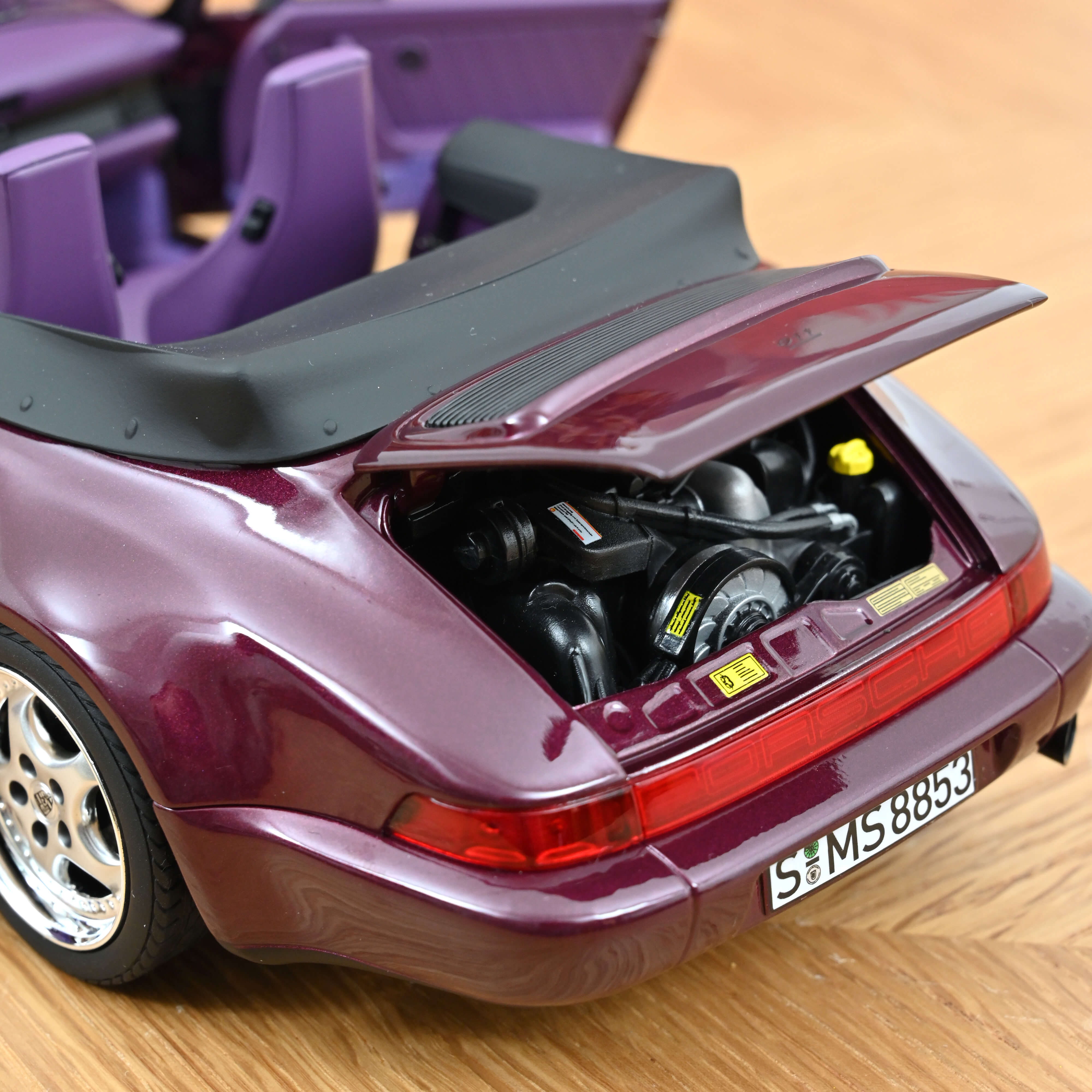 norev-porsche-911-turbo-look-cabriolet-1992-1-18-viola-ametista-metallizzato-200 image 5