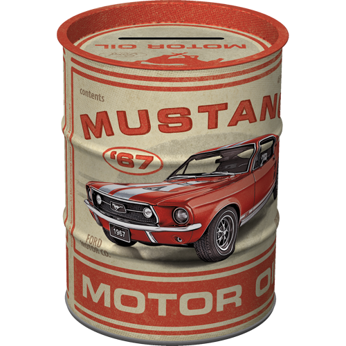 nostalgic-art-ford-mustang-gt-1967-salvadanaio-lattina-olio-600-ml image 1