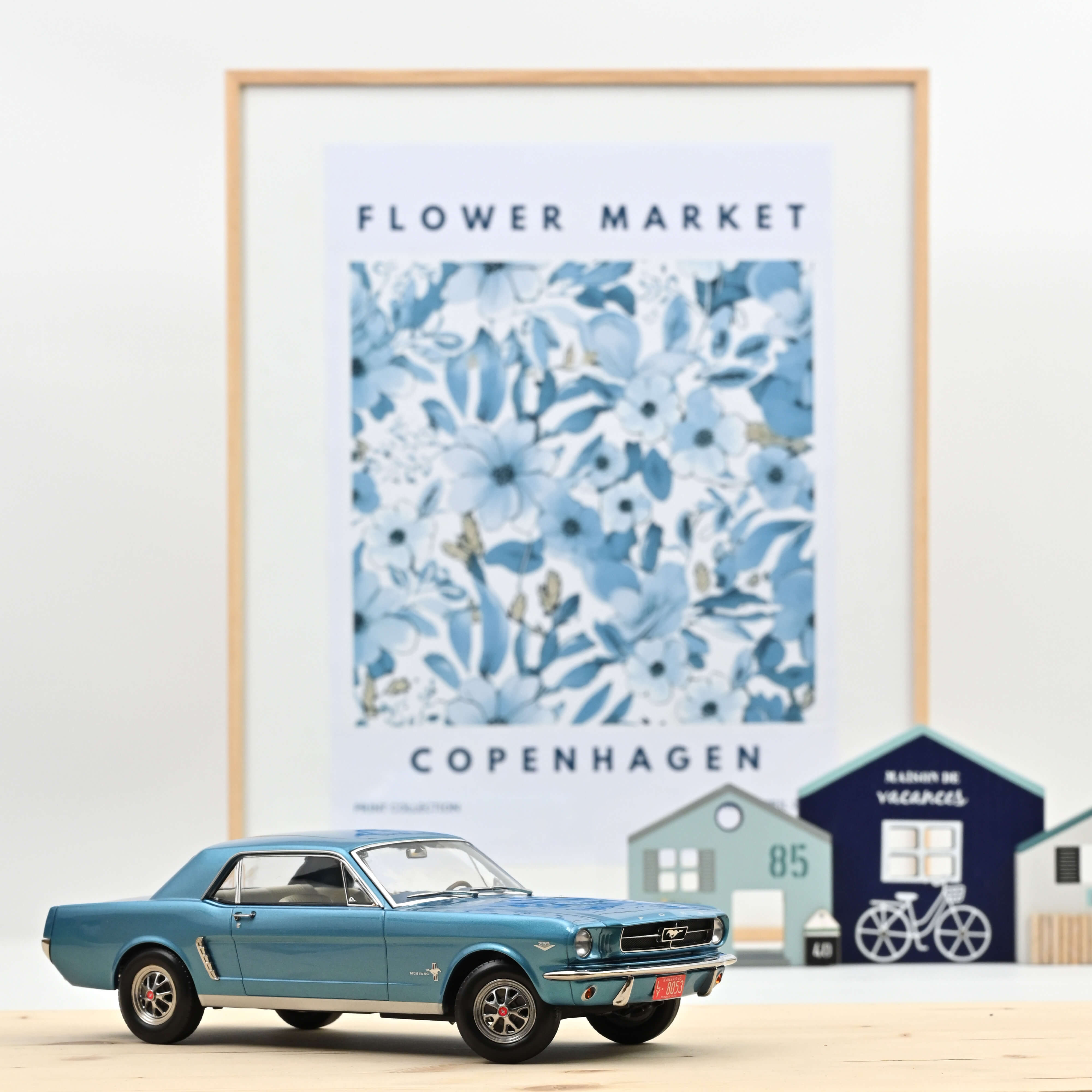 norev-ford-mustang-coup-1965-turchese-twilight-metallizzato-1-18 image 1