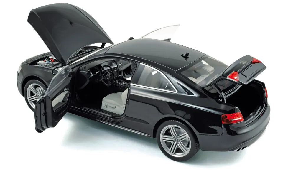 norev-audi-s5-coup-2009-phantom-black-modellino-auto-1-18 image 1