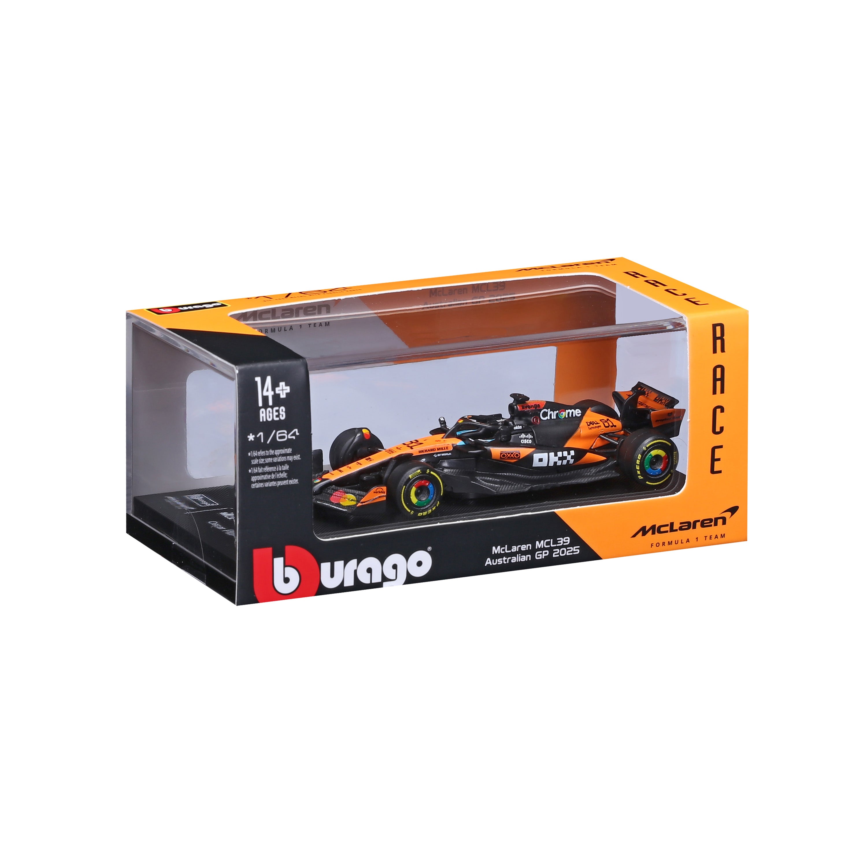 bburago-mclaren-f1-mcl39-2025-81-piastri-scala-1-64-con-teca image 2