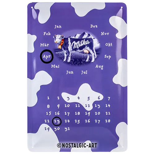 nostalgic-art-milka-targa-in-metallo-20x30-cm-gofferata image 1