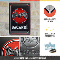 nostalgic-art-bacardi-logo-black-targa-in-metallo-20-x-30-cm image 2