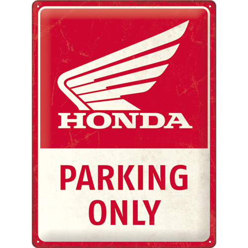 nostalgic-art-honda-mc-parking-only-targa-in-metallo-30x40-cm-2 image 1