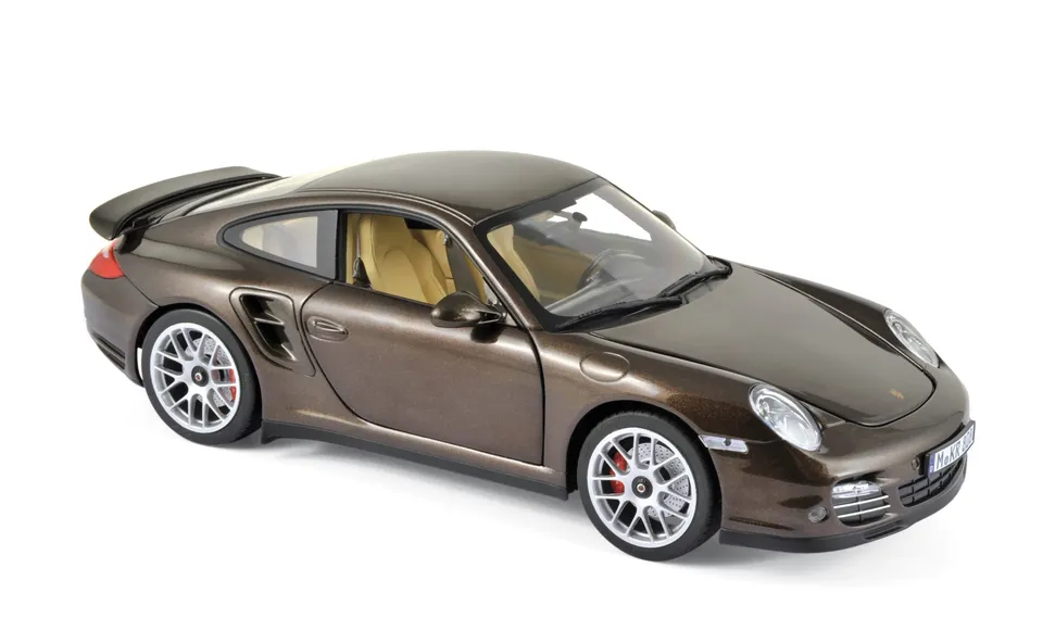 norev-porsche-911-turbo-2010-modellino-auto-1-18-marrone-metallizzato image 1