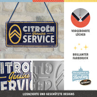nostalgic-art-citroen-genuine-service-insegna-in-metallo-da-appendere-10x20-cm image 2