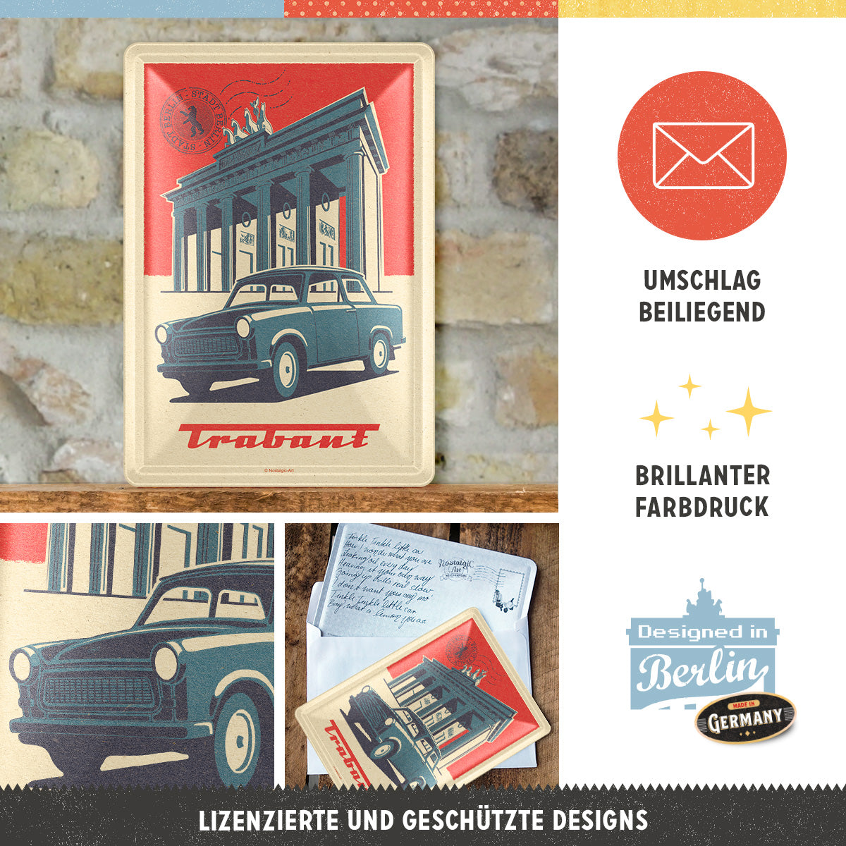 nostalgic-art-trabant-brandenburger-tor-berlin-metal-card-10x14-cm image 2