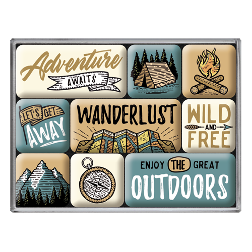 nostalgic-art-outdoor-adventure-set-3-magneti-con-box-acrilica image 1