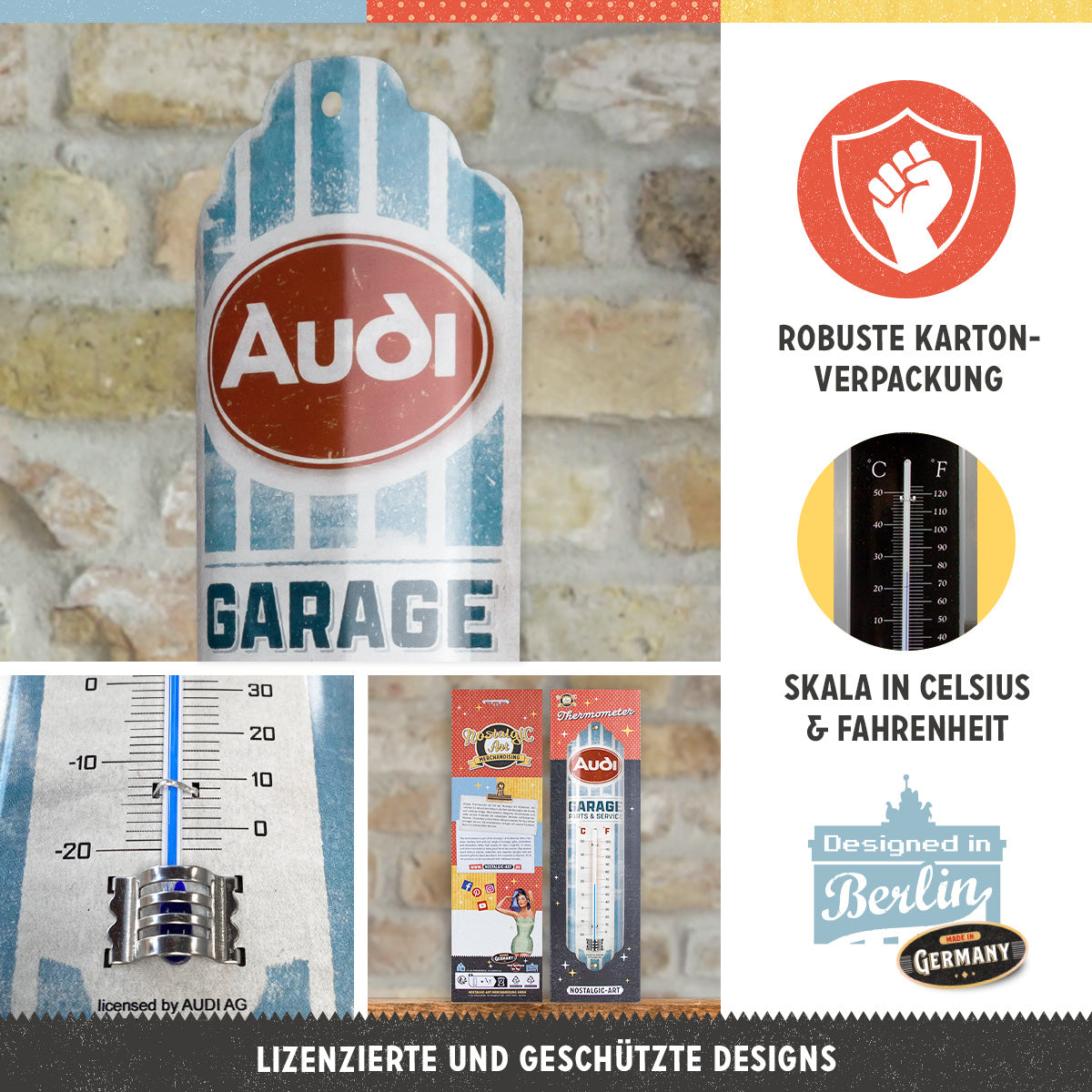nostalgic-art-audi-garage-termometro-in-metallo-6-5x28-cm-prodotto-ufficiale-aud image 3