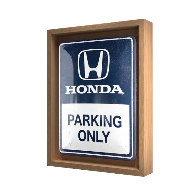 nostalgic-art-honda-am-parking-only-targa-in-metallo-con-n-frame-s-edition-18-5- image 1