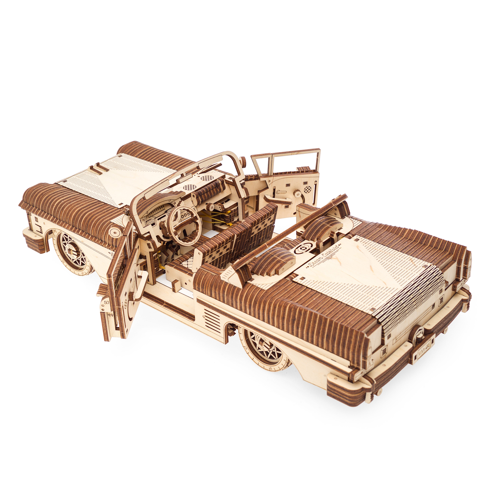 ugears-dream-cabriolet-vm-05-modello-meccanico-3d-in-legno image 2