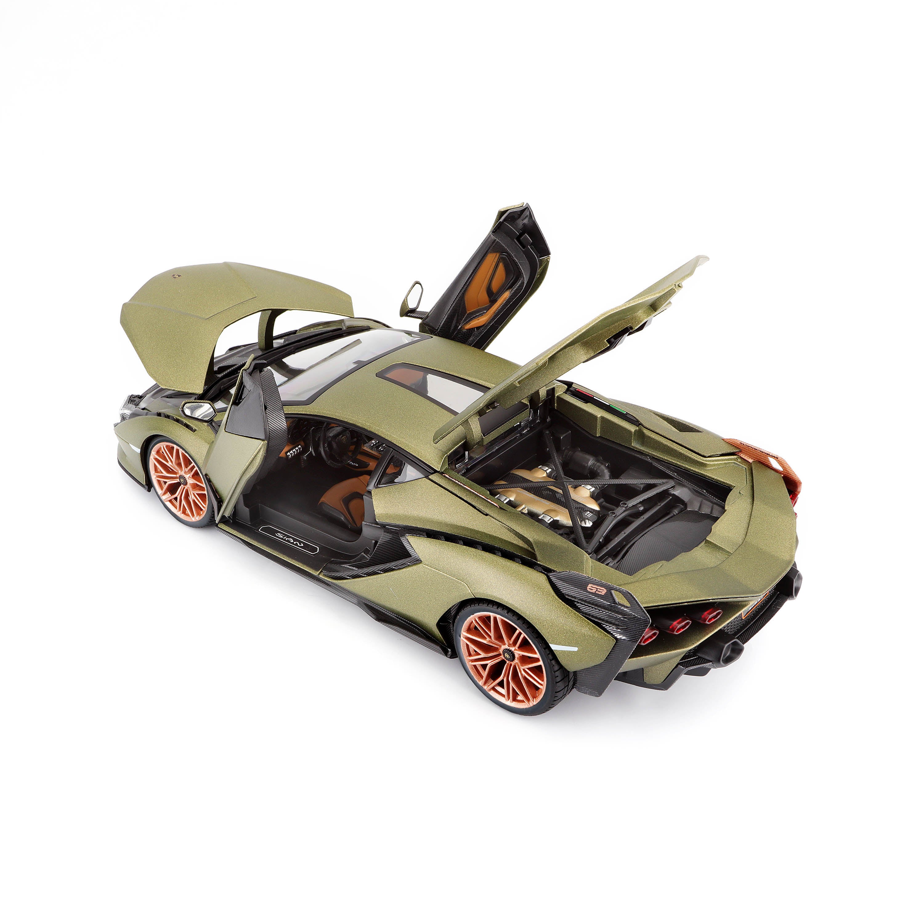 bburago-lamborghini-si-n-fkp-37-scala-1-18-verde-modellino-die-cast-signature-se image 5