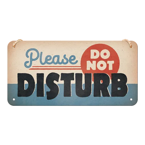 nostalgic-art-do-not-disturb-targa-in-metallo-da-appendere-10x20-cm image 1