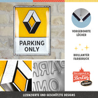 nostalgic-art-renault-parking-only-targa-in-metallo-30x40-cm image 3