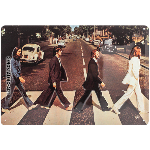 nostalgic-art-fab4-abbey-road-targa-in-metallo-20x30-cm image 1