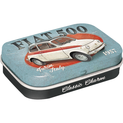 nostalgic-art-fiat-500-turin-italy-scatola-mentine-metallo-6x4x1-6-cm image 1