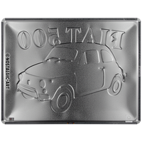 nostalgic-art-fiat-500-turin-italia-cartello-in-lamiera-smaltata-30x40-cm image 3