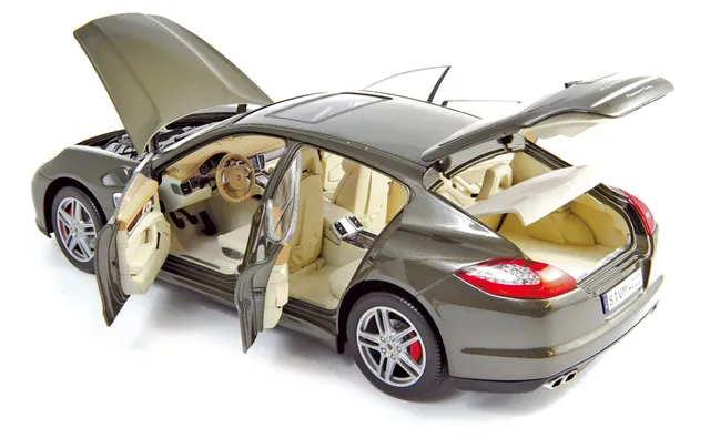 norev-porsche-panamera-turbo-2009-modellino-auto-1-18-topasbrown image 1