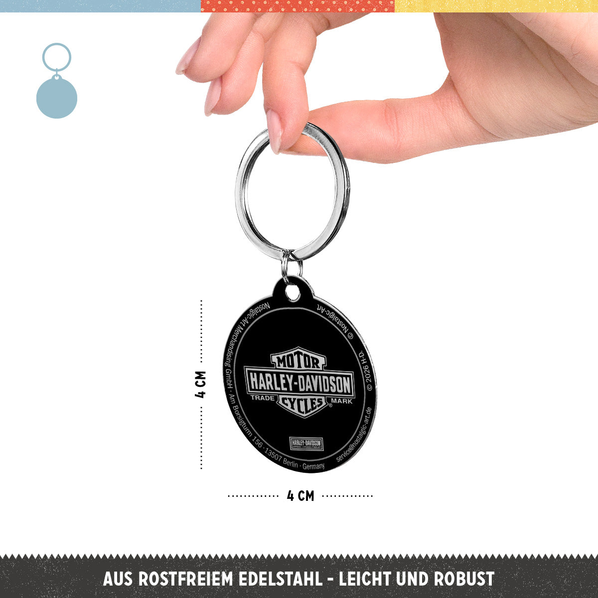 nostalgic-art-harley-davidson-garage-portachiavi-4-cm image 3