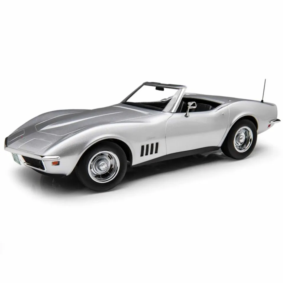 norev-chevrolet-corvette-convertible-1969-modellino-auto-1-18-argento image 1