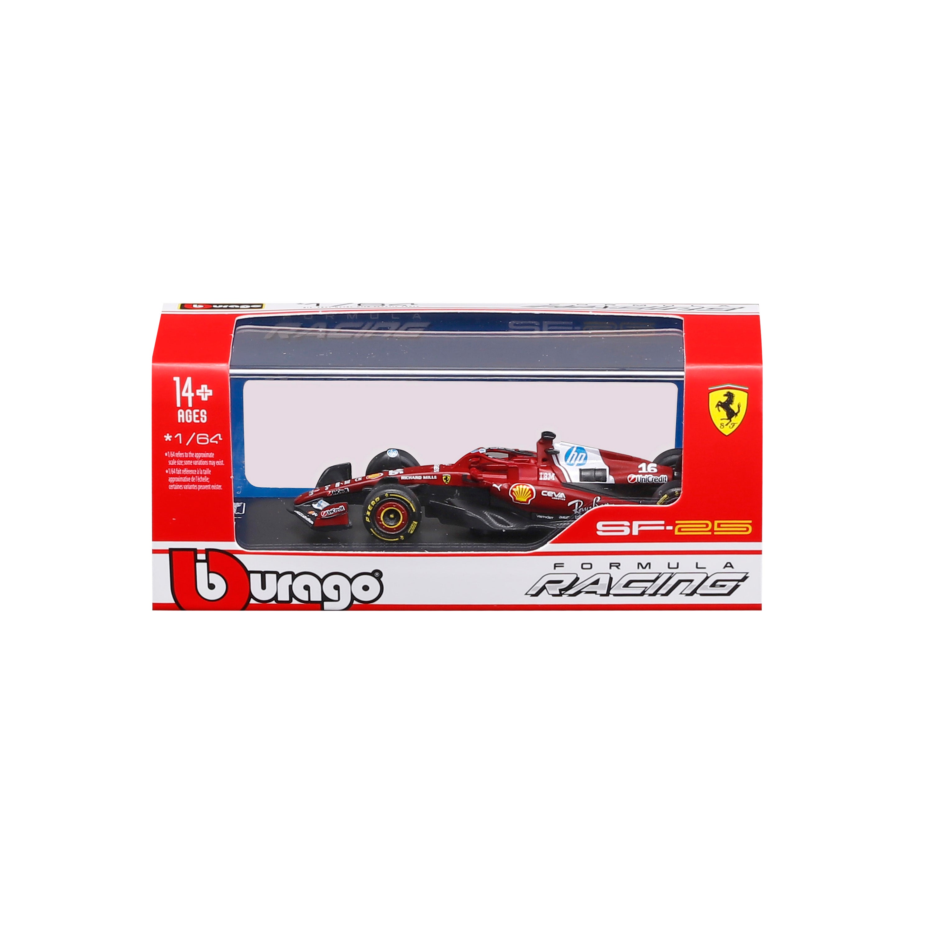 bburago-ferrari-sf-25-n-16-charles-leclerc-1-64-con-teca image 7