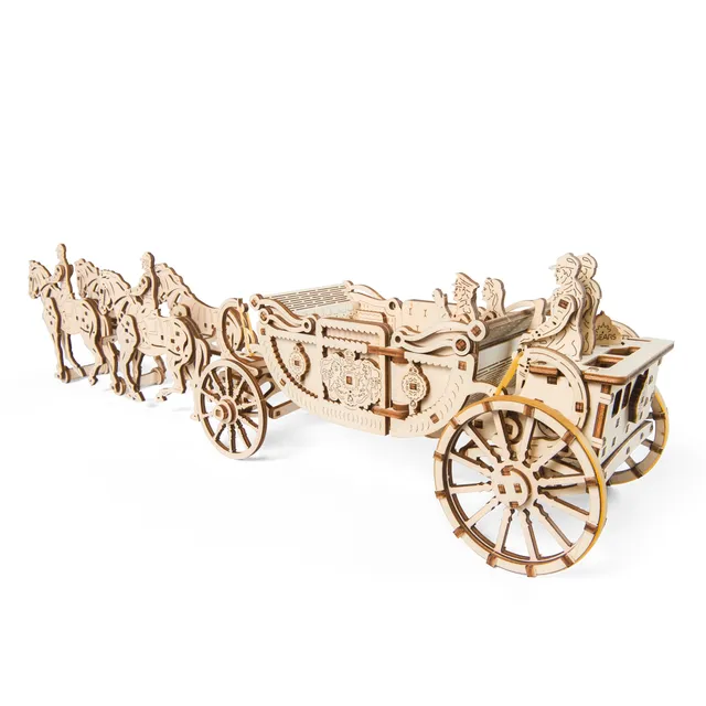 ugears-carrozza-reale-royal-carriage-kit-legno-3d image 1