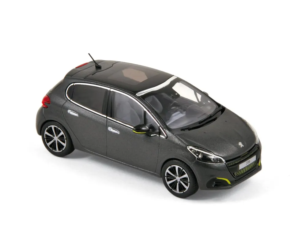 norev-peugeot-208-2015-modellino-auto-1-43-ice-silver-grigio-opaco image 1
