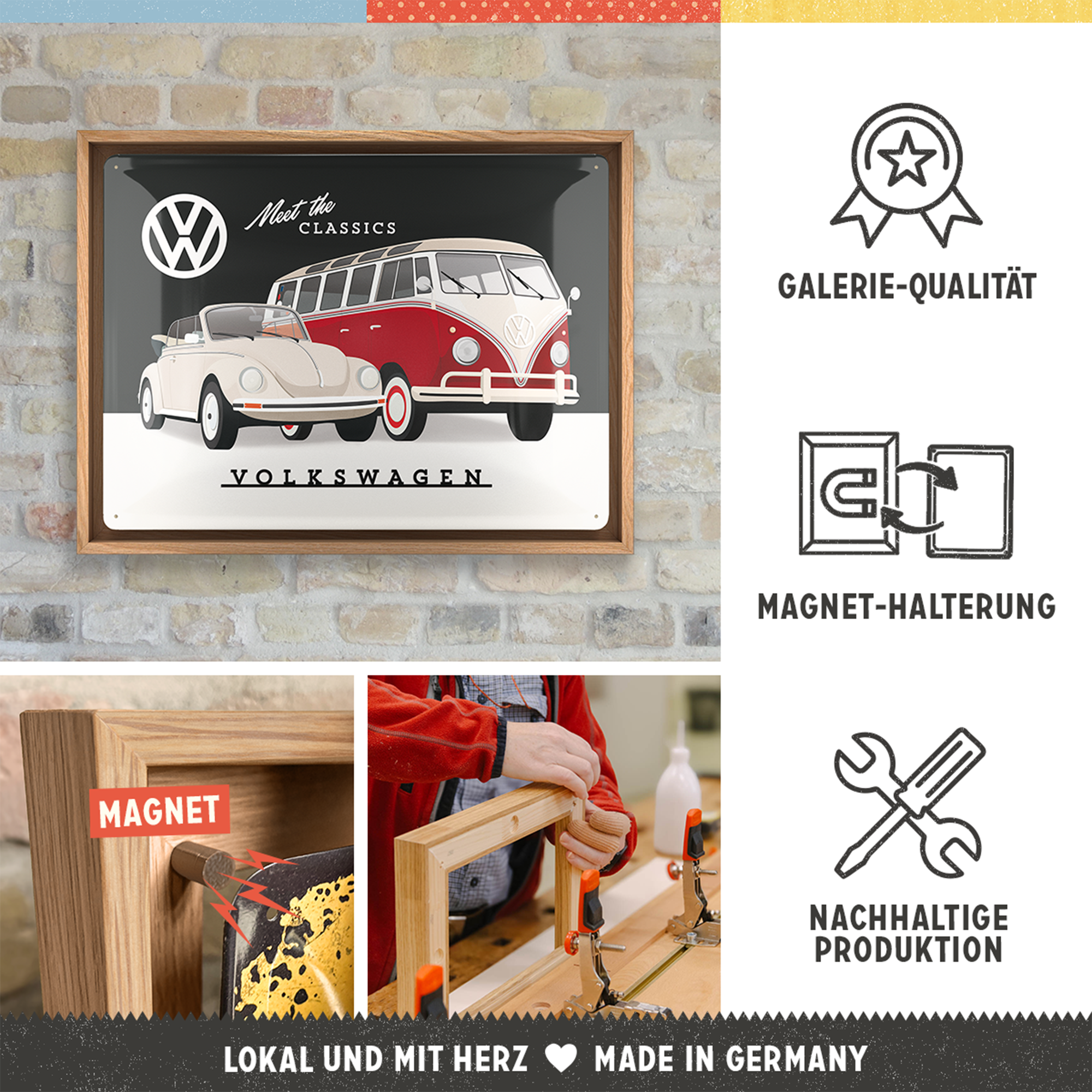 nostalgic-art-vw-meet-the-classics-n-frame-l-edition-cornice-33-5x44-cm image 3