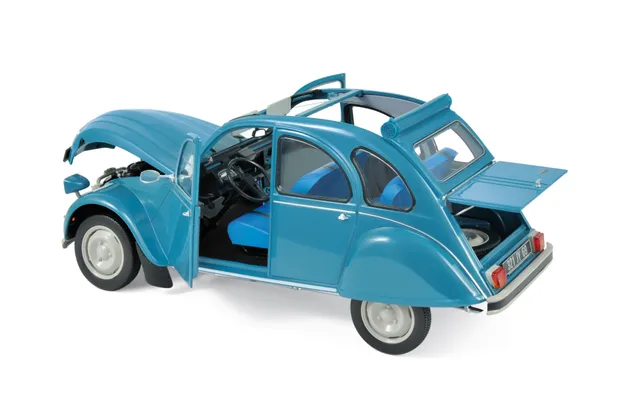 norev-citro-n-2cv-6-club-1982-modellino-1-18-blu-laguna image 1