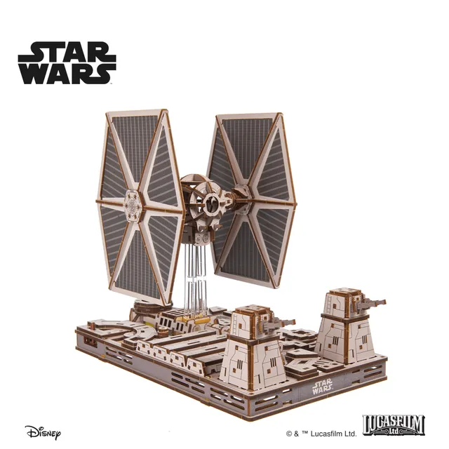 ugears-tie-fighter-star-wars-modellino-meccanico-in-legno image 1
