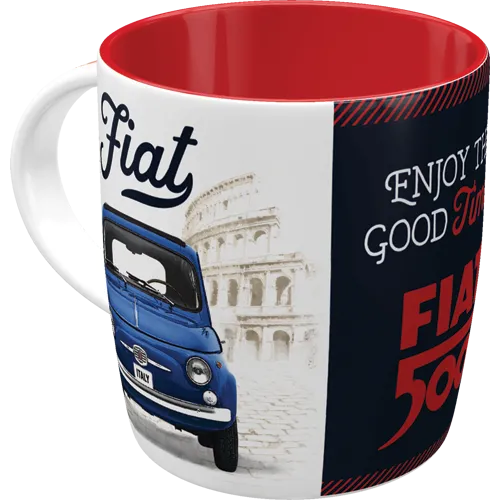 nostalgic-art-fiat-500-enjoy-the-good-times-tazza-in-ceramica-330-ml image 1
