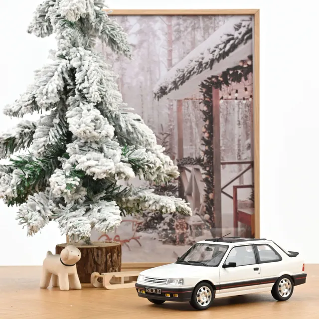 norev-peugeot-309-gti-1987-modellino-auto-1-18-blanc-meije image 1
