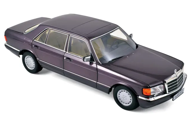 norev-mercedes-benz-560-sel-1991-modellino-auto-1-18-viola-metallizzato image 1