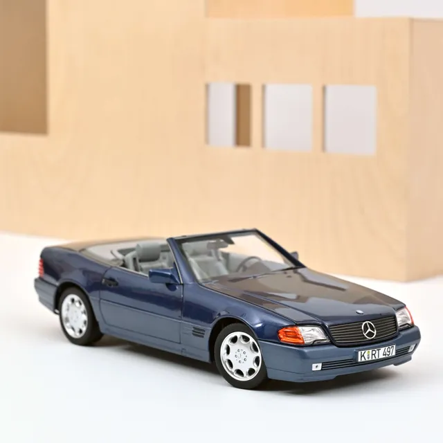 norev-mercedes-benz-500-sl-1989-automodello-1-18-blu-metallizzato image 1