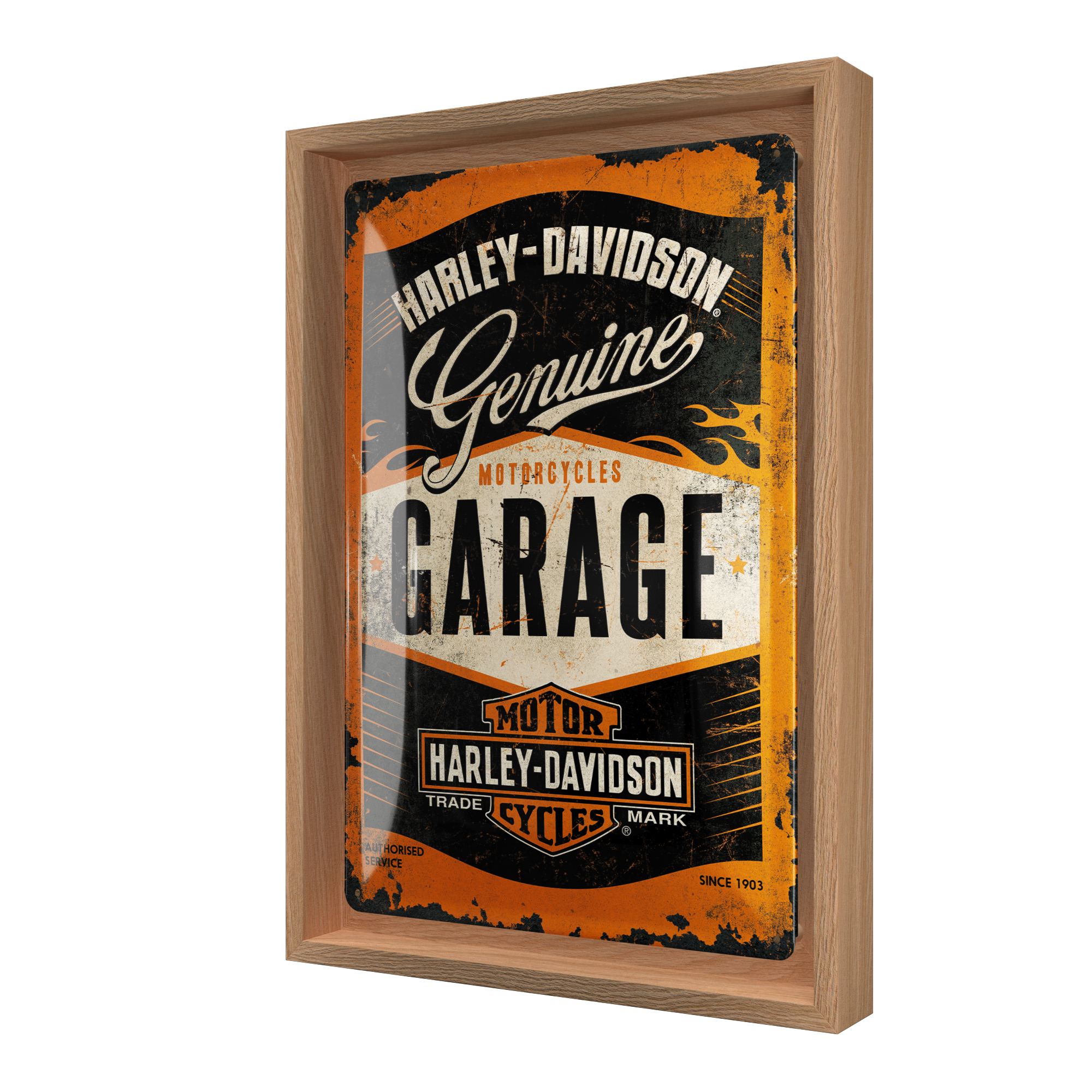 nostalgic-art-harley-davidson-garage-n-frame-m-edition-24x33-5-cm image 1