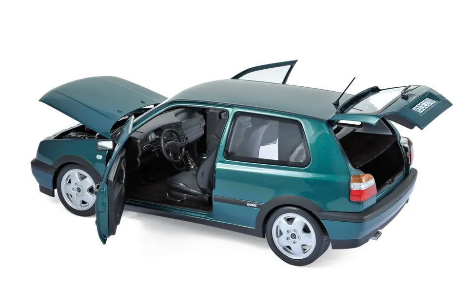 norev-vw-golf-vr6-1996-verde-metallizzato-1-18-modellino-auto-die-cast image 1