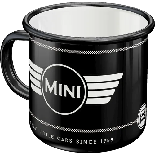 nostalgic-art-mini-logo-black-tazza-smaltata-360-ml-8x8-cm image 1