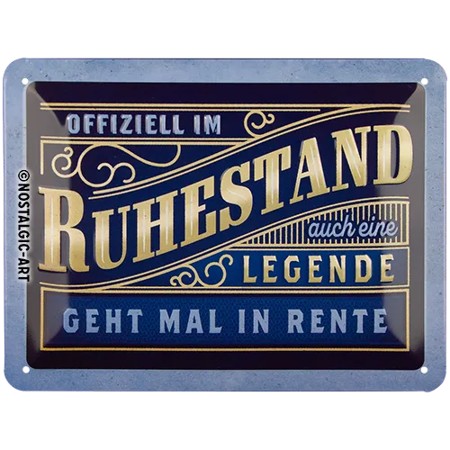 nostalgic-art-ruhestand-targa-in-metallo-15x20-cm image 1