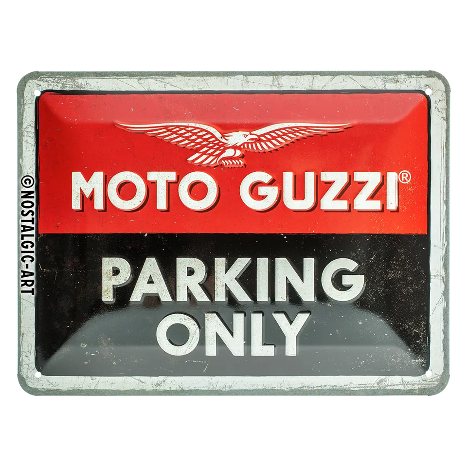 nostalgic-art-moto-guzzi-parking-only-targa-in-metallo-15x20-cm-2 image 1