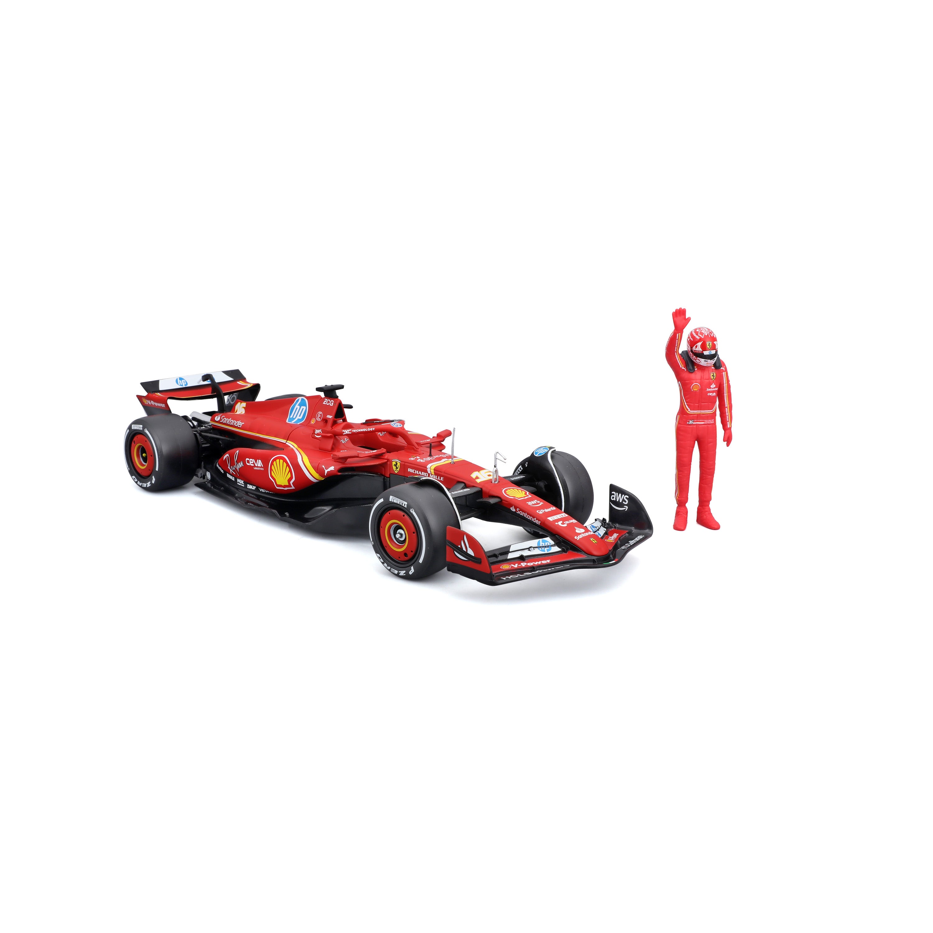 bburago-f1-ferrari-sf-24-2024-16-leclerc-1-24-con-pilota-die-cast image 6