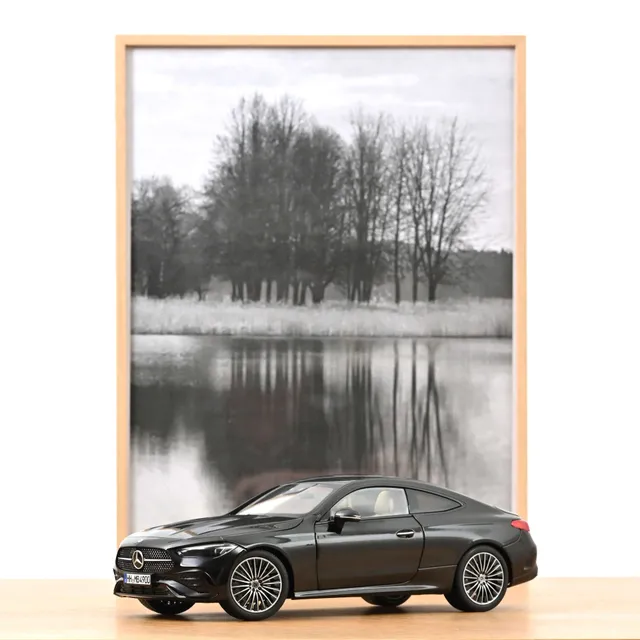 norev-mercedes-benz-cle-coup-2024-obsidian-black-metallic-1-18-modellino-die-cas image 1