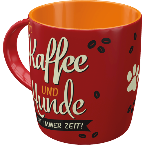 nostalgic-art-pfotenschild-kaffee-und-hunde-tazza-in-ceramica-330-ml image 1