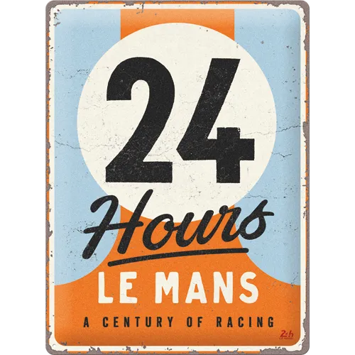 nostalgic-art-24h-le-mans-a-century-of-racing-targa-in-metallo-30x40-cm-2 image 1