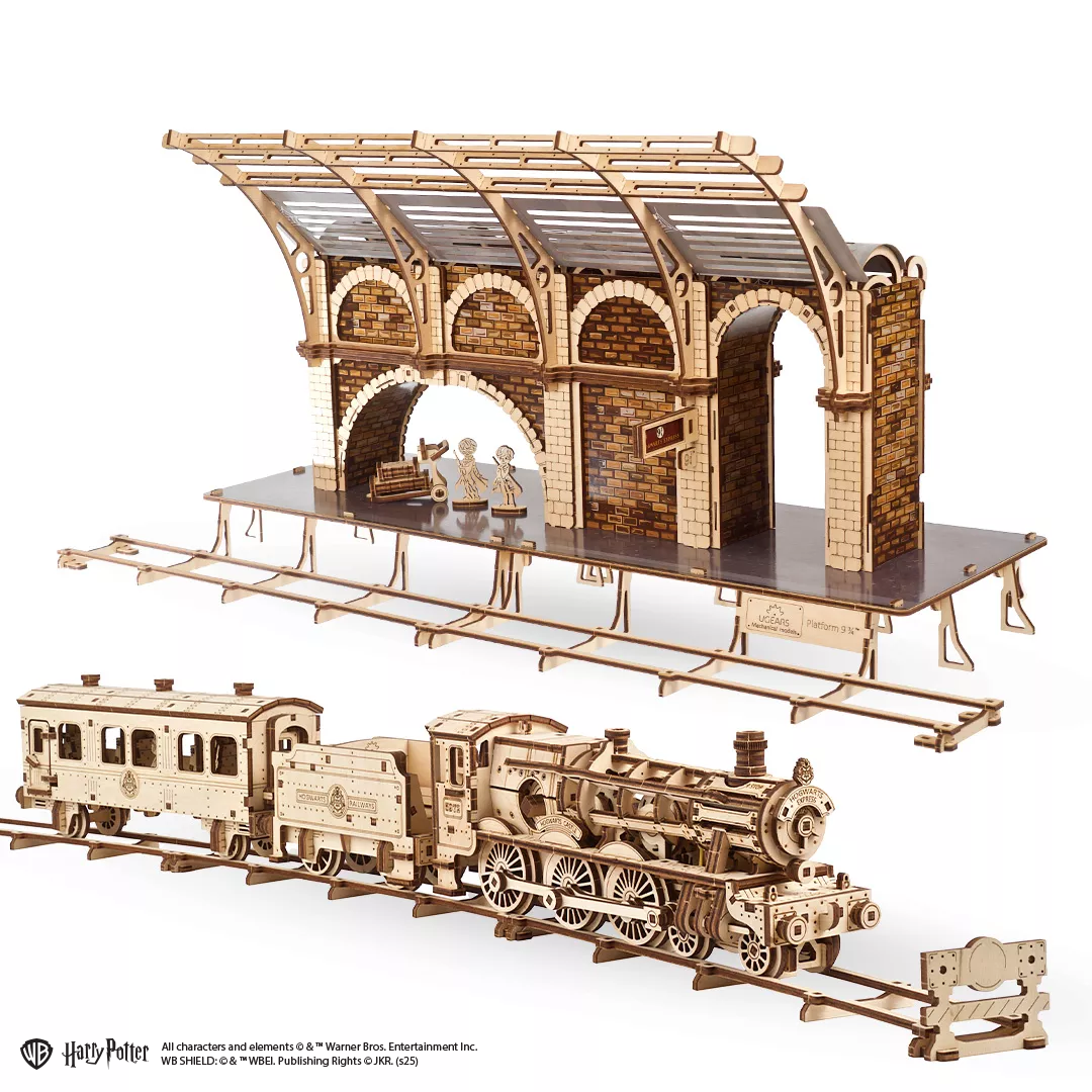 ugears-hogwarts-express-set-harry-potter-2-in-1-modellino-meccanico-in-legno image 1