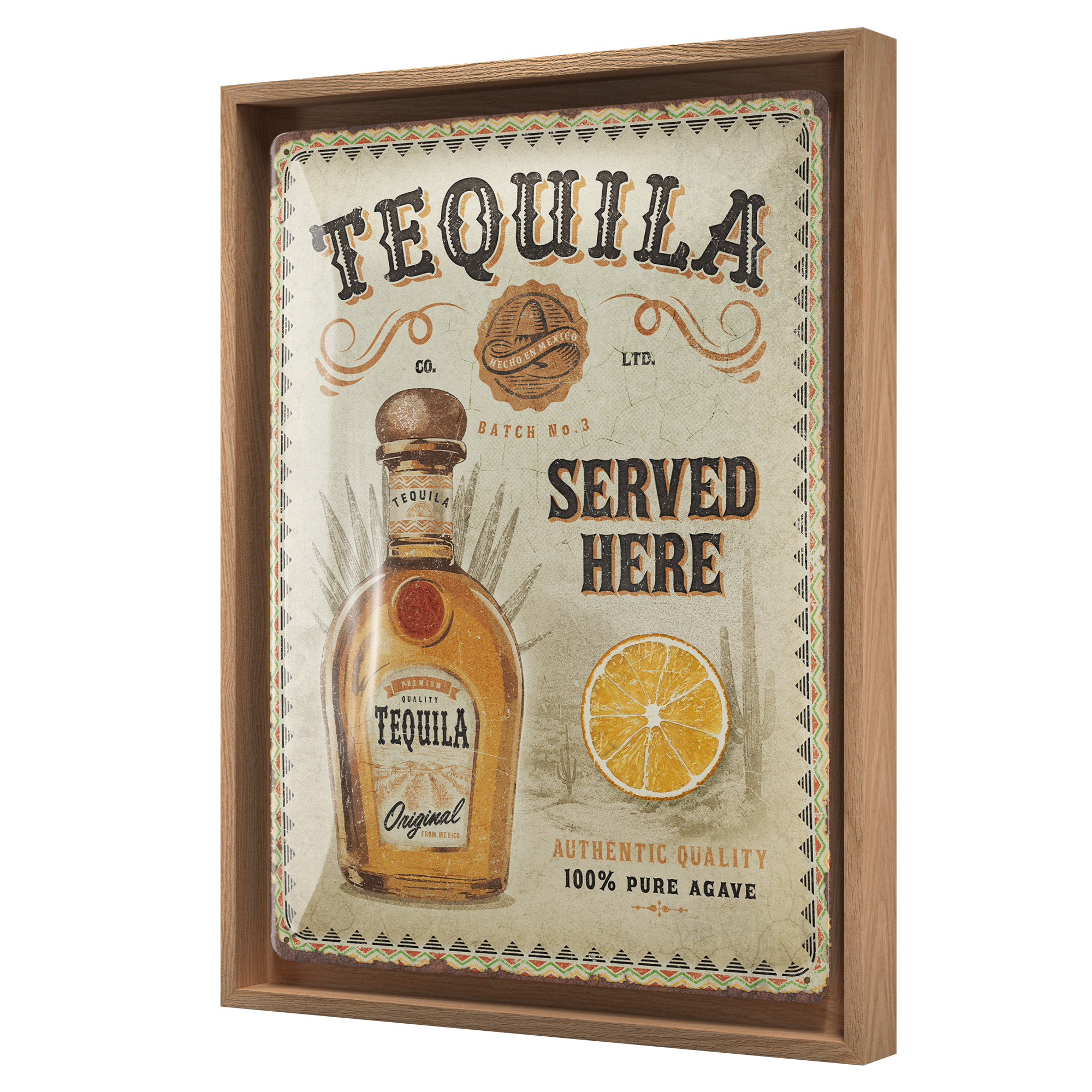 nostalgic-art-tequila-served-here-cornice-n-frame-l-per-targhe-in-metallo-con-si image 1