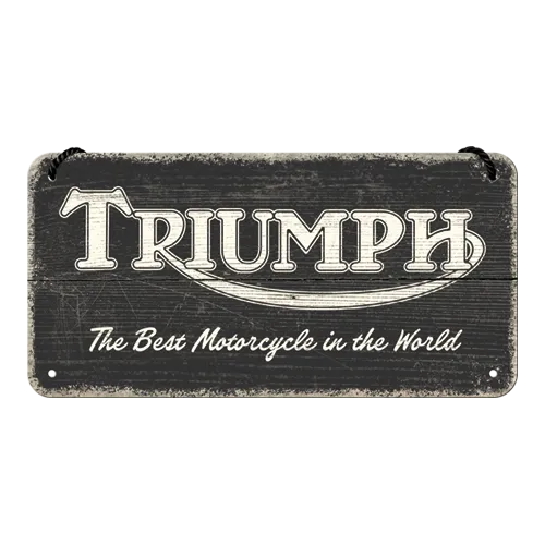 nostalgic-art-triumph-logo-black-wood-targa-in-metallo-10x20-cm image 1