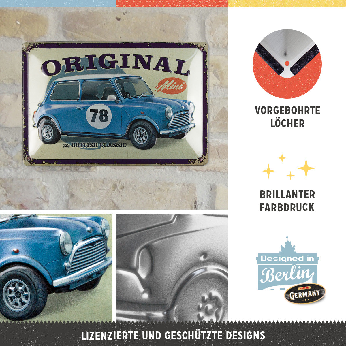 nostalgic-art-mini-the-british-classic-targa-in-metallo-20x30-cm-2 image 3