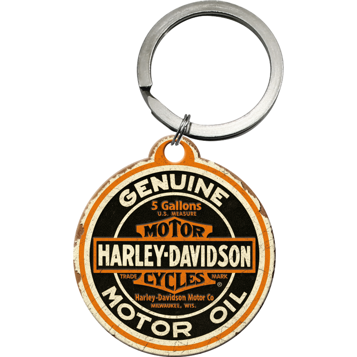 nostalgic-art-harley-davidson-genuine-motor-oil-portachiavi-4-cm-2 image 1