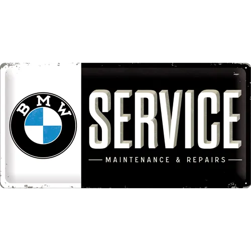nostalgic-art-bmw-service-targa-in-metallo-25x50-cm image 1