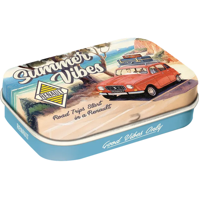 nostalgic-art-renault-summer-vibes-scatola-di-mentine-in-metallo-6x4x1-6-cm image 1